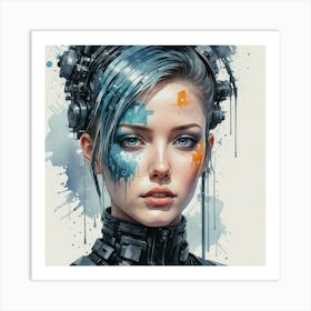 Futuristic Girl 4 Art Print