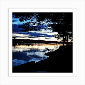 Sunset At The Lake 1 Art Print