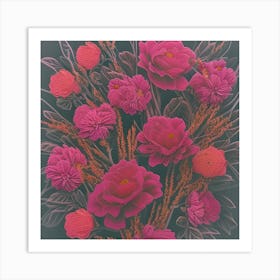 Vibrant Flowers Art Print