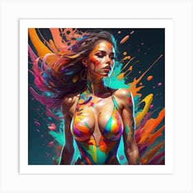 abstract girl 3 Art Print