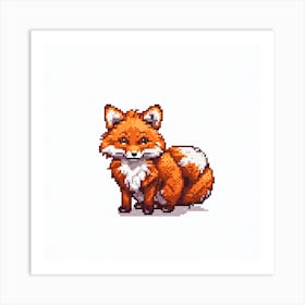 Pixel Fox Art Print