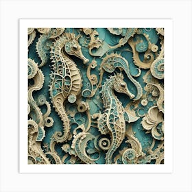 Seahorses 13 Art Print