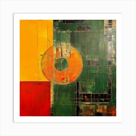 Abstract painting with CD Art Print