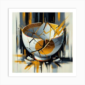 Broken Bowl Art Print