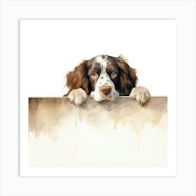 Spaniel English Sprint 3 Art Print