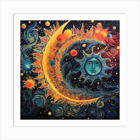 Sun And Moon 8 Art Print