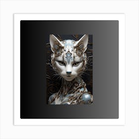 Fierce cat Art Print