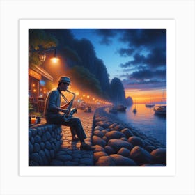 Saxophone Player 1 Art Print