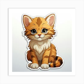 Cute Kitten Sticker 1 Art Print