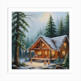 Cabin In The Woods Art Print