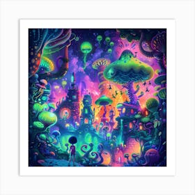 Psychedelic City 6 Art Print