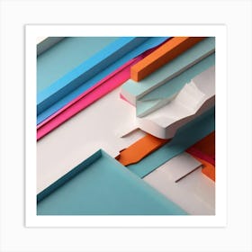 Minialist Aesthetic Simple 4K subtle colors shapes high quality Art Print