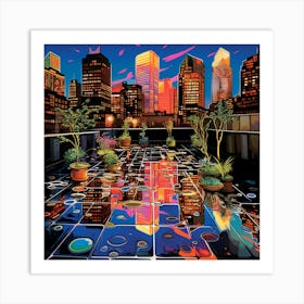 Reflections On A Rooftop Art Print