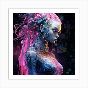 Cyber Girl #1 Art Print