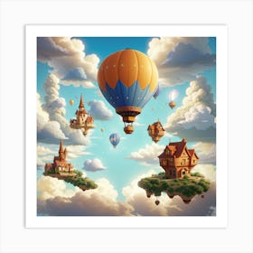 Hot Air Balloons In The Sky Art Print