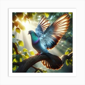 A Image Of A Beautiful Racing Pigeon 2 Art Print