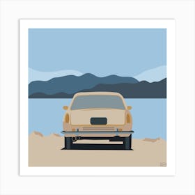 Car On The Beach Art Print