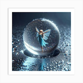 Fairy In A Glass Ball Art Print