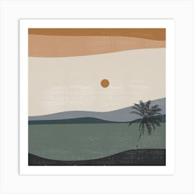 Sunset On The Beach Art Print