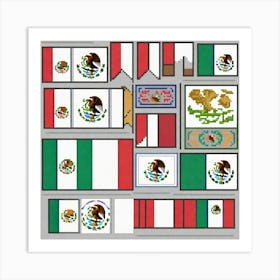Flag Of Mexico 2 Art Print