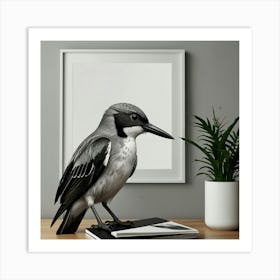 Default Birds Monochrome Office Art Print 2 Art Print