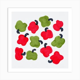 Green And Red Peppers Art Print