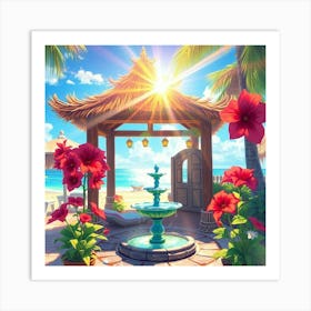 Gazebo On The Beach Affiche