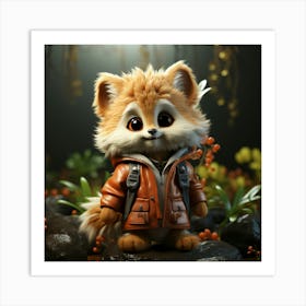 Fox In The Woods 5 Art Print