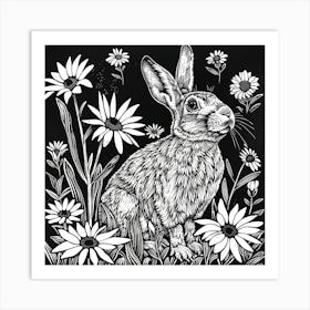 Rabbit In The Meadow Art Print