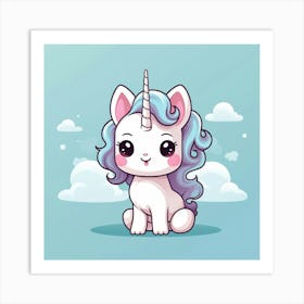 Cute Unicorn 676 Art Print