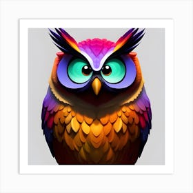 Colorful Owl 2 Art Print