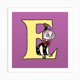 Moomin Collection Alphabet Letter E Art Print
