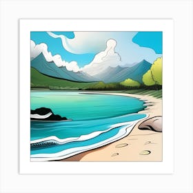 Beach Scene Art Print