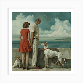 Seaside Companions Art Print