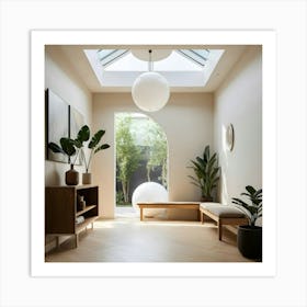 Hallway With Skylight Art Print