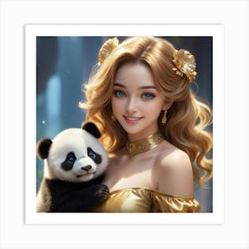 Panda Girl 2 Art Print