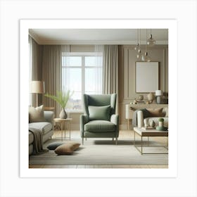 Modern Living Room 4 Art Print