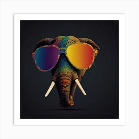 Elephant With Sunglasses 1 Art Print