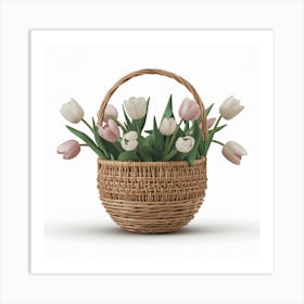 Tulips In A Basket 8 Art Print