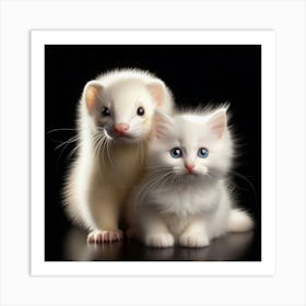 Cute Ferrets 2 Art Print