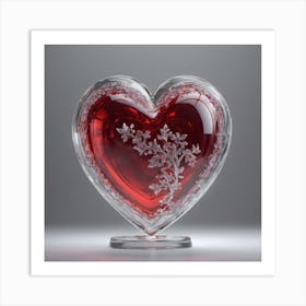 Glass Love Heart 6 Art Print