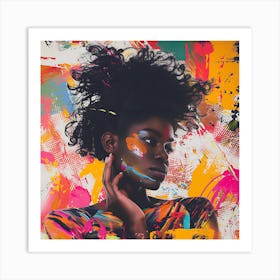 Beautiful African American Woman Art Print