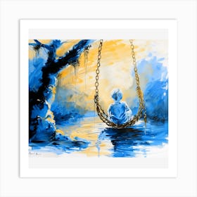 Swinging Child Art Print