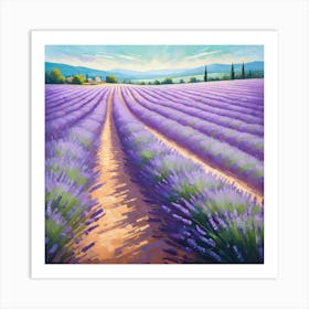 Lavendar garden 🏡 aesthetic wall art Art Print