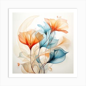 Abstract Floral Painting 10 Art Print