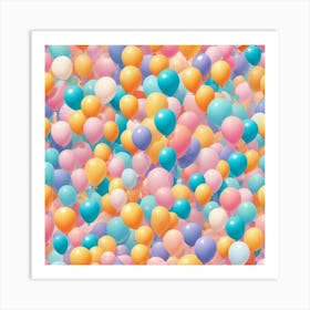 Colorful Balloons Art Print