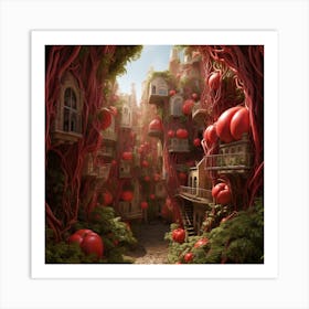 Apple worms city Art Print