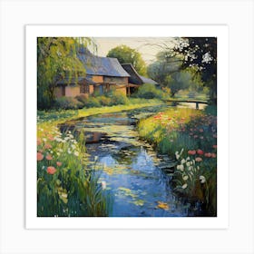 Riverside Tapestry of Colours Art Print