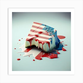 American Flag Cake 1 Art Print