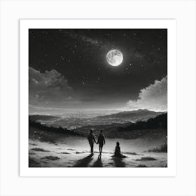 Two People In The Night Art Print